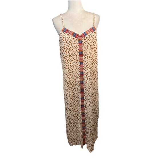 Savanna Jane Summer Dress  Maxi Length  Slits Detail Embroidery Size Large - Picture 1 of 10